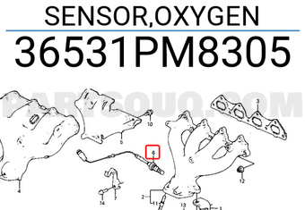 Honda 36531PM8305 SENSOR,OXYGEN