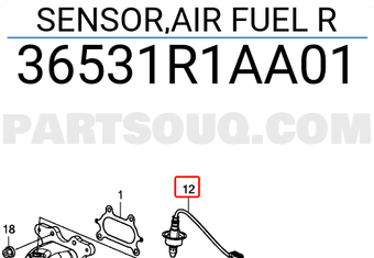 Honda 36531R1AA01 SENSOR,AIR FUEL R