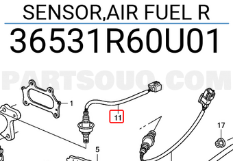 Honda 36531R60U01 SENSOR,AIR FUEL R