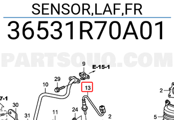 Honda 36531R70A01 SENSOR,LAF,FR