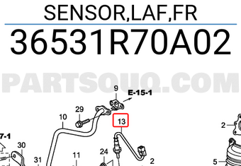 Honda 36531R70A02 SENSOR,LAF,FR