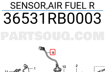 Honda 36531RB0003 SENSOR,AIR FUEL R