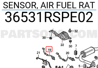 Honda 36531RSPE02 SENSOR, AIR FUEL RAT