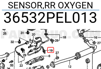 Honda 36532PEL013 SENSOR,RR OXYGEN