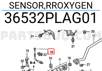 Honda 36532PLAG01 SENSOR,RROXYGEN