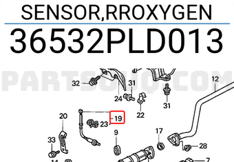 Honda 36532PLD013 SENSOR,RROXYGEN