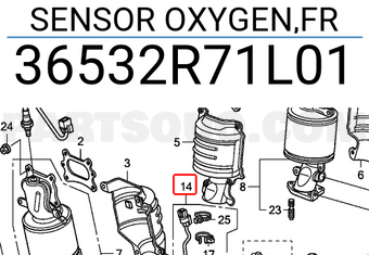 Honda 36532R71L01 SENSOR OXYGEN,FR