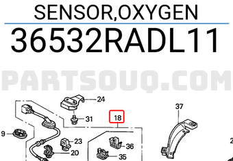 Honda 36532RADL11 SENSOR,OXYGEN