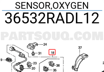 Honda 36532RADL12 SENSOR,OXYGEN