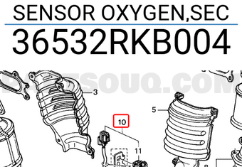 Honda 36532RKB004 SENSOR OXYGEN,SEC