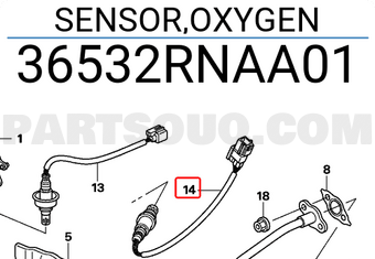 Honda 36532RNAA01 SENSOR,OXYGEN