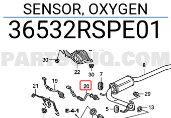 Honda 36532RSPE01 SENSOR, OXYGEN