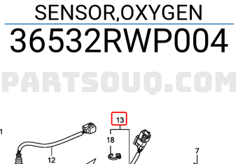 Honda 36532RWP004 SENSOR,OXYGEN