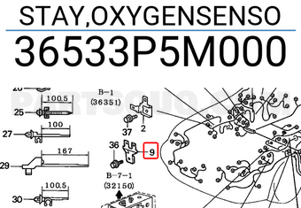 Honda 36533P5M000 STAY,OXYGENSENSO