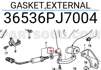Honda 36536PJ7004 GASKET,EXTERNAL