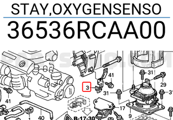 Honda 36536RCAA00 STAY,OXYGENSENSO