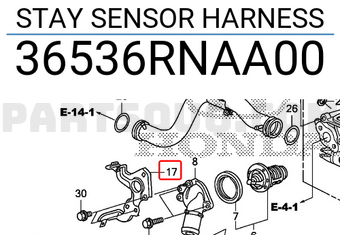 Honda 36536RNAA00 STAY SENSOR HARNESS