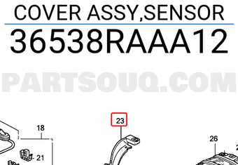Honda 36538RAAA12 COVER ASSY,SENSOR