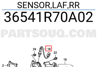 Honda 36541R70A02 SENSOR,LAF,RR