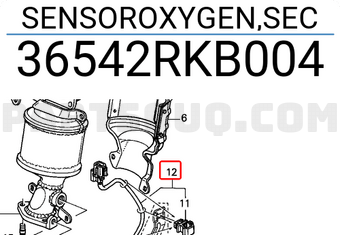 Honda 36542RKB004 SENSOROXYGEN,SEC