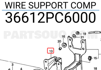 Honda 36612PC6000 WIRE SUPPORT COMP