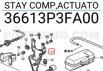 Honda 36613P3FA00 STAY COMP,ACTUATO