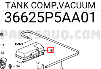 Honda 36625P5AA01 TANK COMP,VACUUM