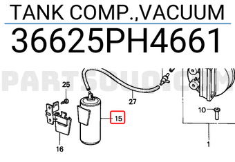 Honda 36625PH4661 TANK COMP.,VACUUM