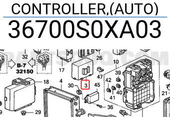 Honda 36700S0XA03 CONTROLLER,(AUTO)