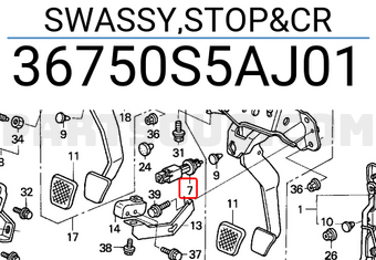 Honda 36750S5AJ01 SWASSY,STOP&CR