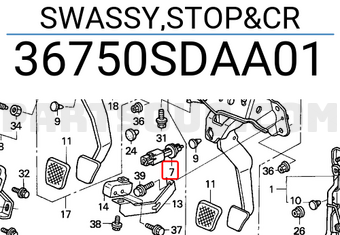 Honda 36750SDAA01 SWASSY,STOP&CR
