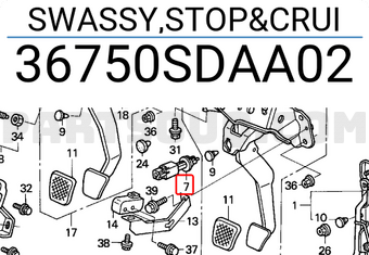 Honda 36750SDAA02 SWASSY,STOP&CRUI