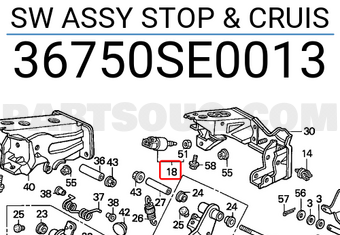 Honda 36750SE0013 SW ASSY STOP & CRUIS
