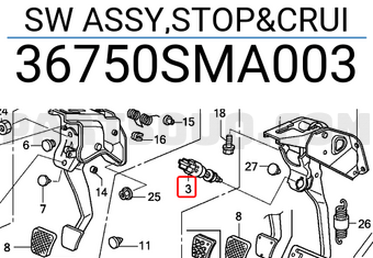 Honda 36750SMA003 SW ASSY,STOP&CRUI