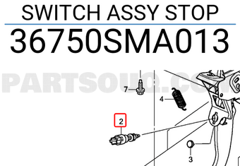 Honda 36750SMA013 SWITCH ASSY STOP