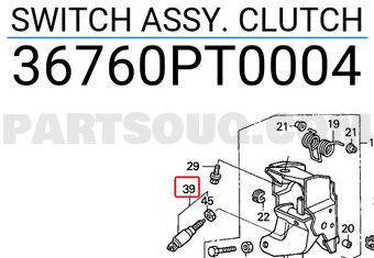 Honda 36760PT0004 SWITCH ASSY. CLUTCH