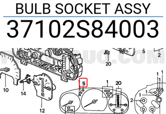Honda 37102S84003 BULB SOCKET ASSY