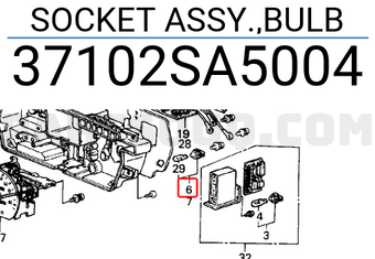 Honda 37102SA5004 SOCKET ASSY.,BULB