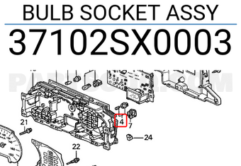 Honda 37102SX0003 BULB SOCKET ASSY