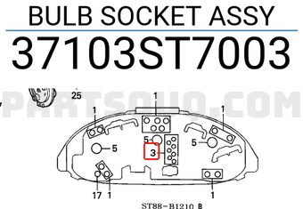 Honda 37103ST7003 BULB SOCKET ASSY