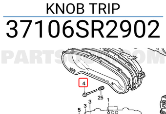 Honda 37106SR2902 KNOB TRIP