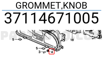 Honda 37114671005 GROMMET,KNOB