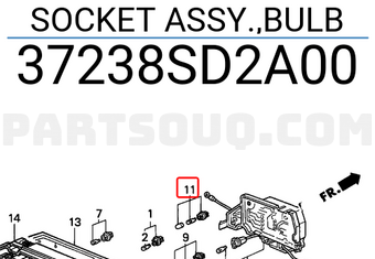 Honda 37238SD2A00 SOCKET ASSY.,BULB