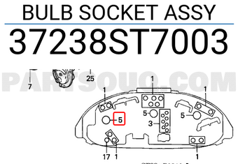 Honda 37238ST7003 BULB SOCKET ASSY
