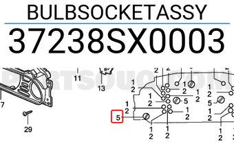 Honda 37238SX0003 BULBSOCKETASSY