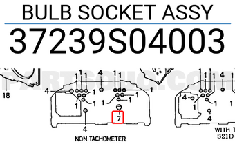 Honda 37239S04003 BULB SOCKET ASSY