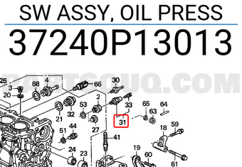 Honda 37240P13013 SW ASSY, OIL PRESS