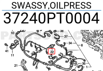 Honda 37240PT0004 SWASSY,OILPRESS