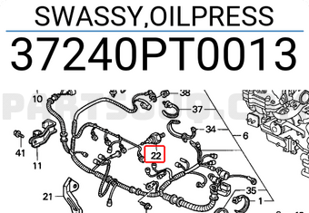 Honda 37240PT0013 SWASSY,OILPRESS