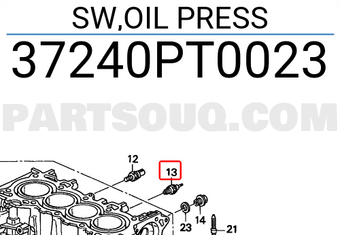 Honda 37240PT0023 SW,OIL PRESS
